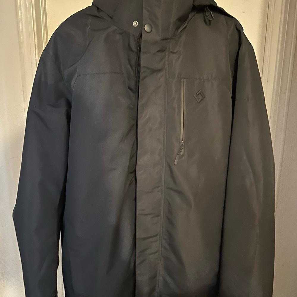 Men's Black Hooded Jacket